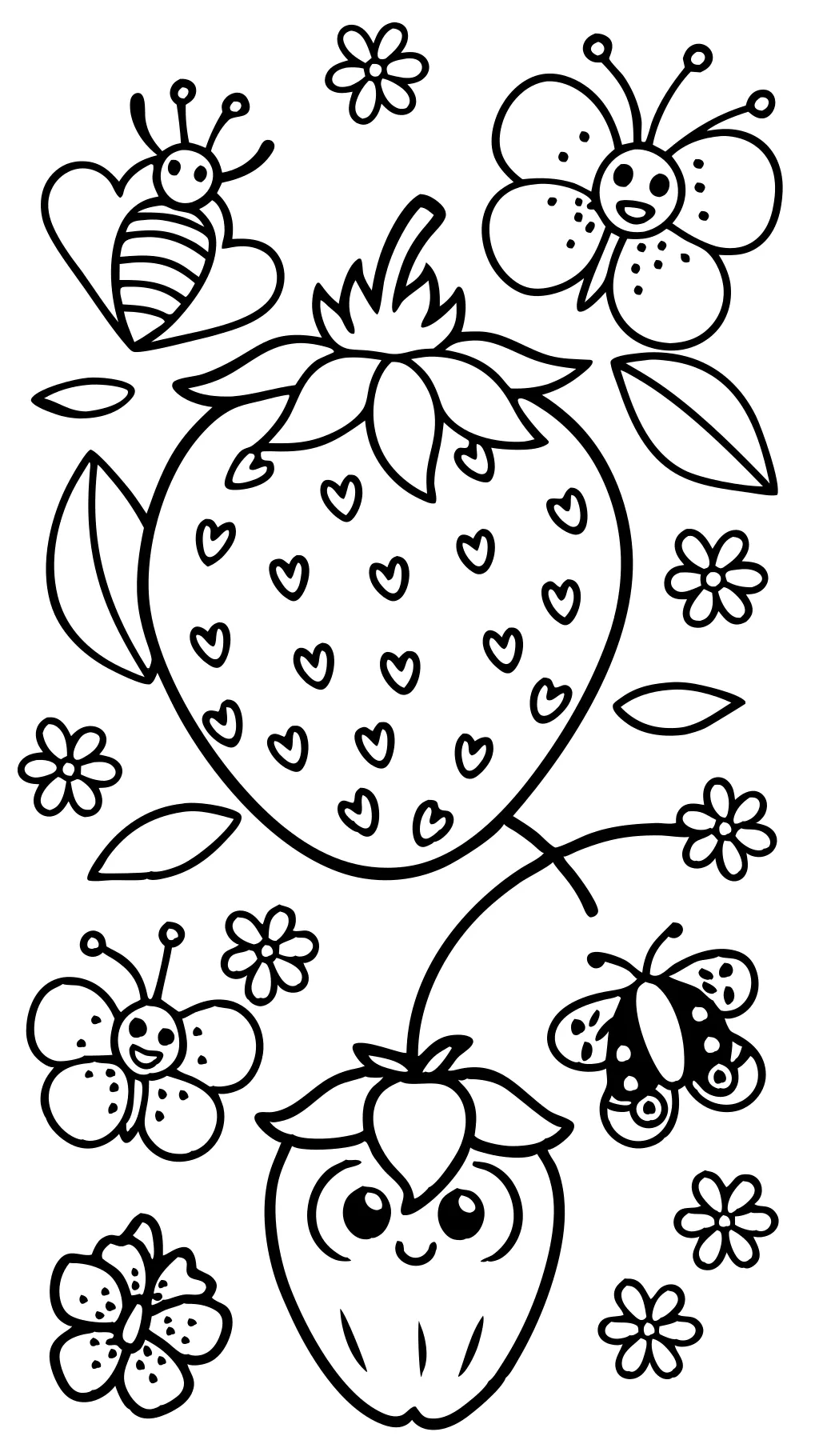 coloring pages strawberry